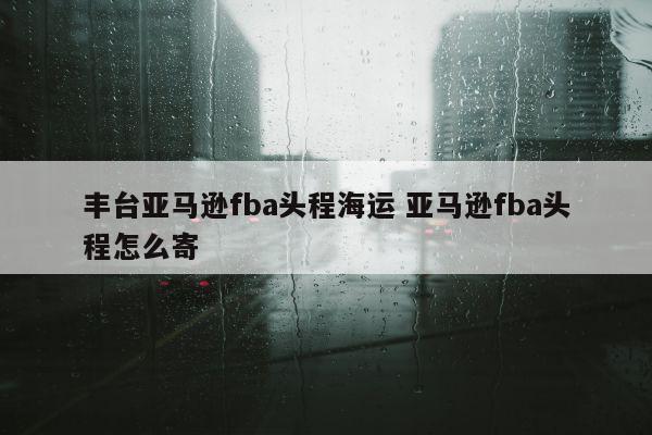 丰台亚马逊fba头程海运 亚马逊fba头程怎么寄