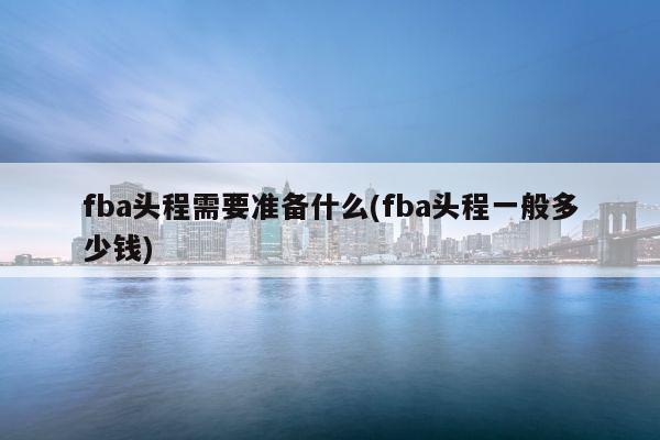 fba头程需要准备什么(fba头程一般多少钱)