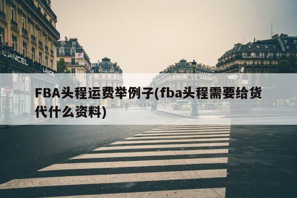 FBA头程运费举例子(fba头程需要给货代什么资料)