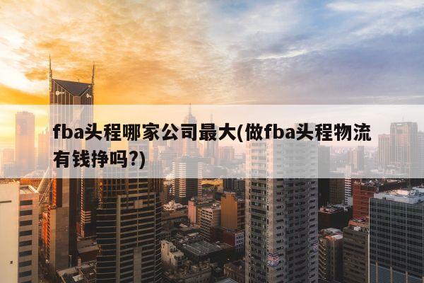 fba头程哪家公司最大(做fba头程物流有钱挣吗?)