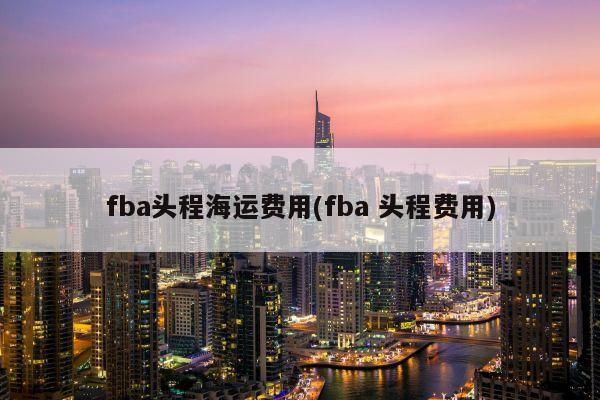 fba头程海运费用(fba 头程费用)