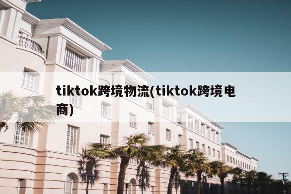 tiktok跨境物流(tiktok跨境电商)