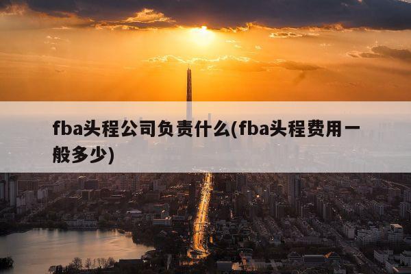 fba头程公司负责什么(fba头程费用一般多少)