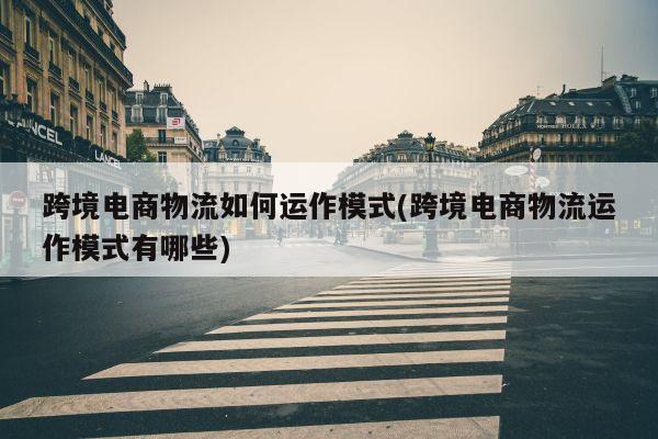 跨境电商物流如何运作模式(跨境电商物流运作模式有哪些)