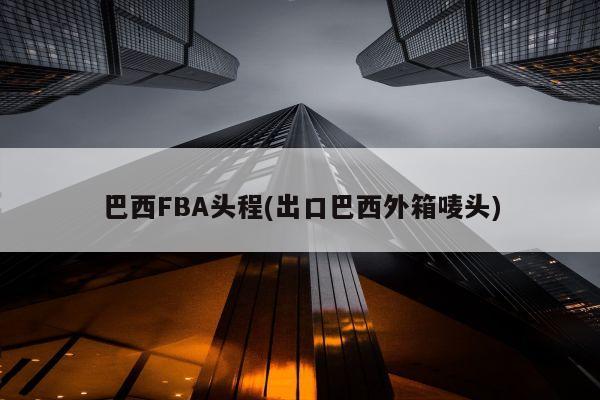 巴西FBA头程(出口巴西外箱唛头)