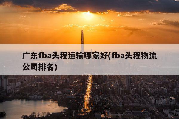 广东fba头程运输哪家好(fba头程物流公司排名)