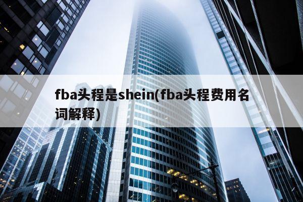 fba头程是shein(fba头程费用名词解释)