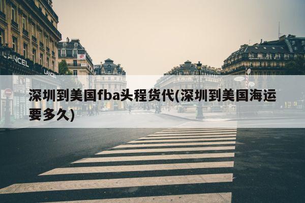 深圳到美国fba头程货代(深圳到美国海运要多久)