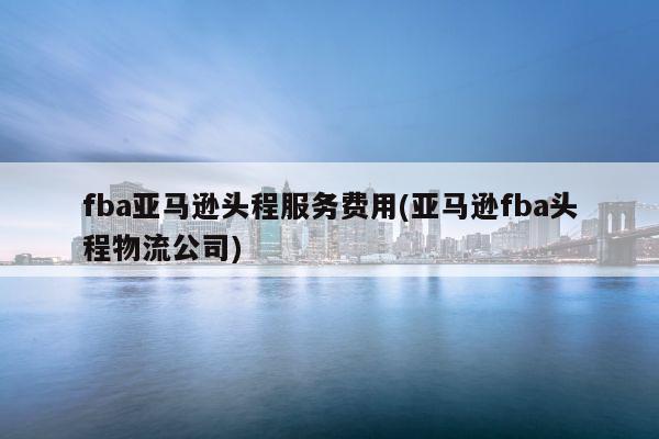 fba亚马逊头程服务费用(亚马逊fba头程物流公司)