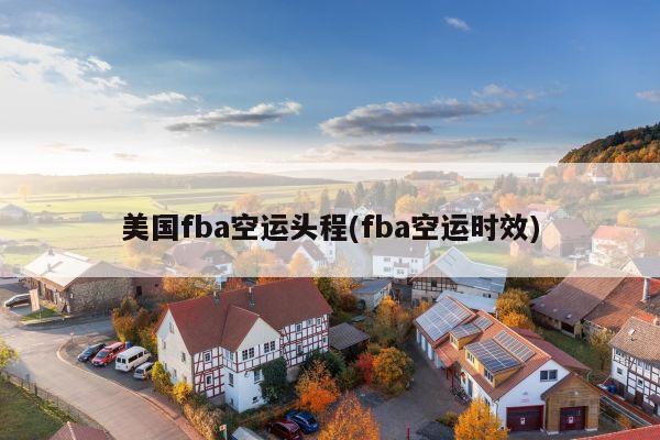 美国fba空运头程(fba空运时效)