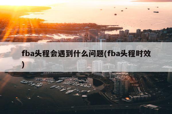 fba头程会遇到什么问题(fba头程时效)