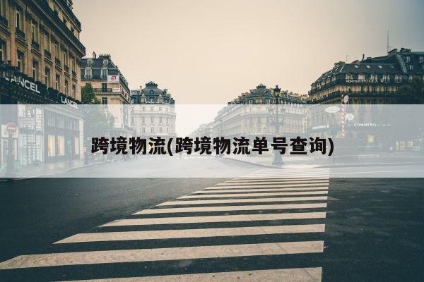 跨境物流(跨境物流单号查询)