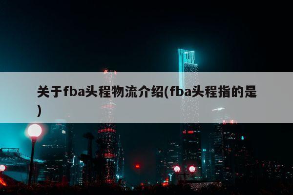 关于fba头程物流介绍(fba头程指的是)