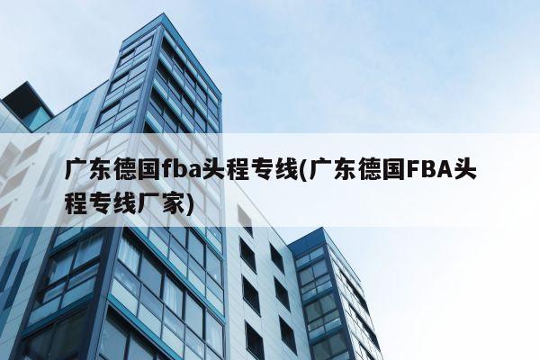 广东德国fba头程专线(广东德国FBA头程专线厂家)