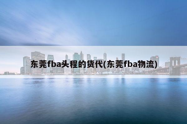 东莞fba头程的货代(东莞fba物流)