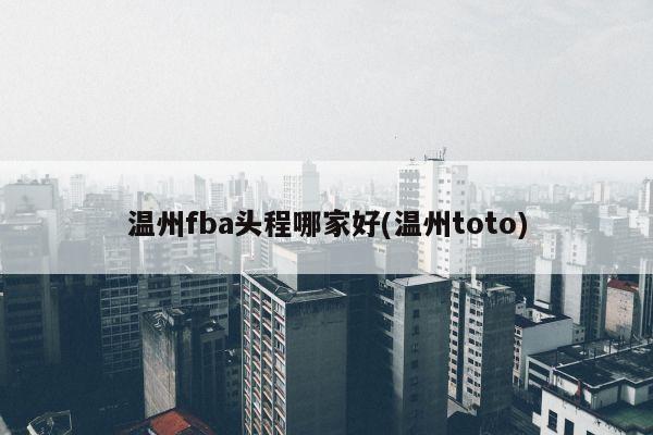 温州fba头程哪家好(温州toto)