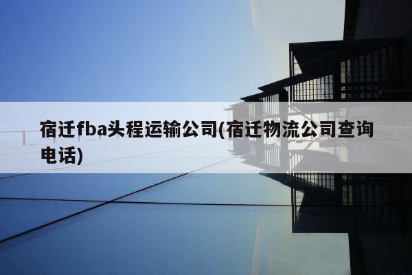 宿迁fba头程运输公司(宿迁物流公司查询电话)