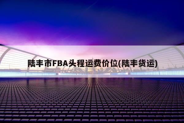 陆丰市FBA头程运费价位(陆丰货运)