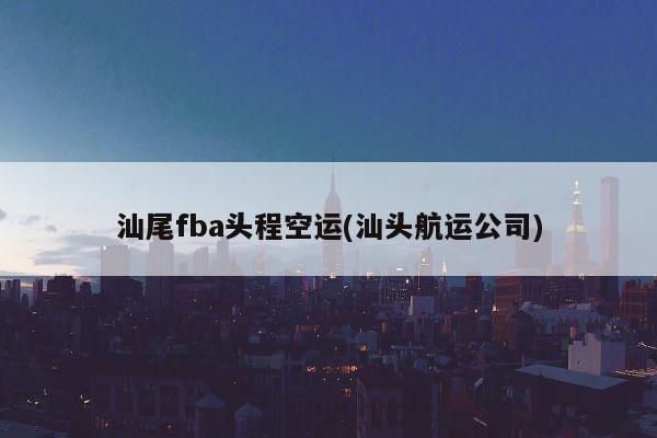 汕尾fba头程空运(汕头航运公司)