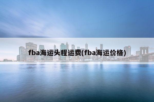 fba海运头程运费(fba海运价格)