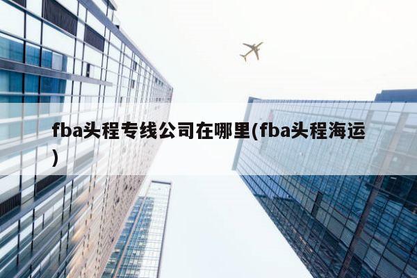 fba头程专线公司在哪里(fba头程海运)