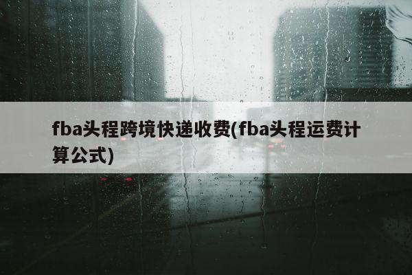 fba头程跨境快递收费(fba头程运费计算公式)