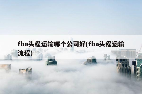 fba头程运输哪个公司好(fba头程运输流程)