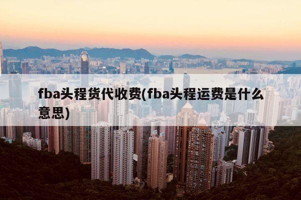 fba头程货代收费(fba头程运费是什么意思)