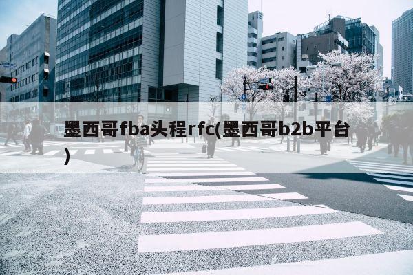 墨西哥fba头程rfc(墨西哥b2b平台)