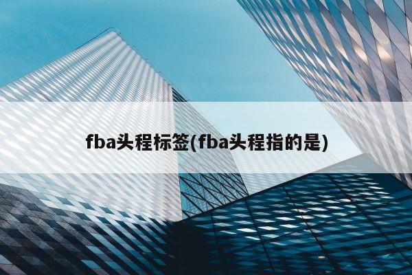 fba头程标签(fba头程指的是)