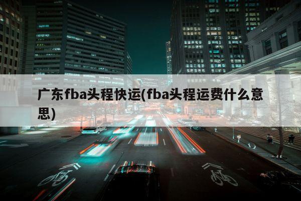 广东fba头程快运(fba头程运费什么意思)